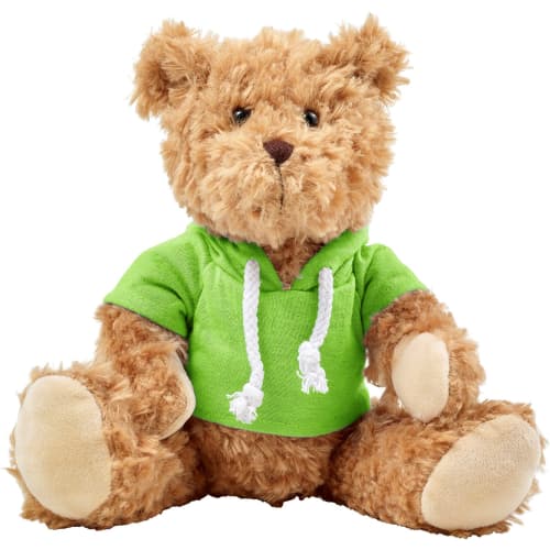 Custom Plush Teddy Bear With Hoodie in Green from Total Merchandise