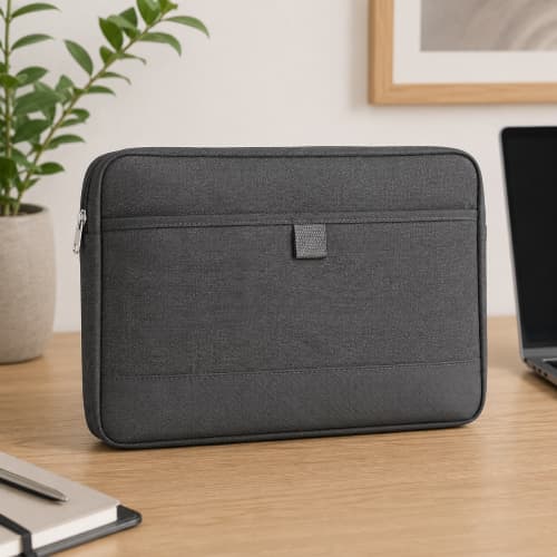 Lifestyle image of the 13.3" Laptop Sleeve by Total Merchandise