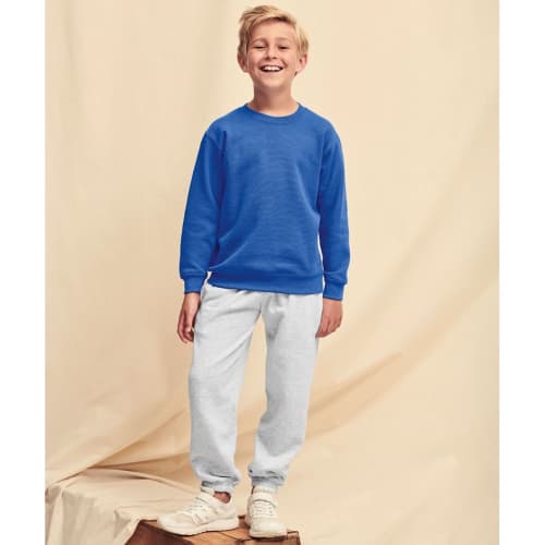 Customisable Kids Fruit Of The Loom Sweatshirt in Royal Blue from Total Merchandise