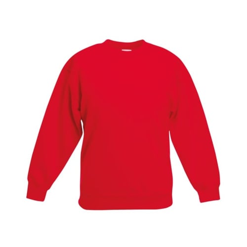 Personalisable Kids Fruit Of The Loom Sweatshirt in Red from Total Merchandise