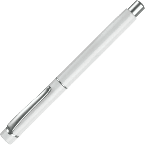 Branded Evolution Rollerball With A Printed Design From Total Merchandise - White
