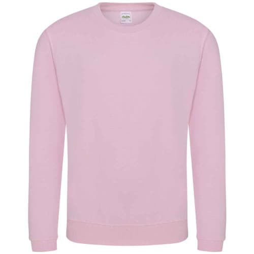 Custom printed AWDis Kids Sweatshirt in Baby Pink from Total Merchandise