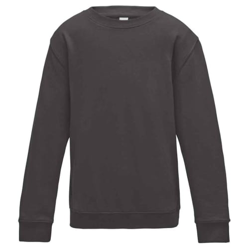 Personalisable AWDis Kids Sweatshirt in Charcoal from Total Merchandise