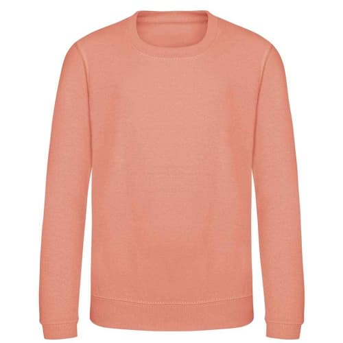 Logo printed AWDis Kids Sweatshirt in Dusty Pink from Total Merchandise