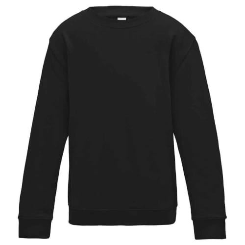 Personalisable AWDis Kids Sweatshirt in Jet Black from Total Merchandise