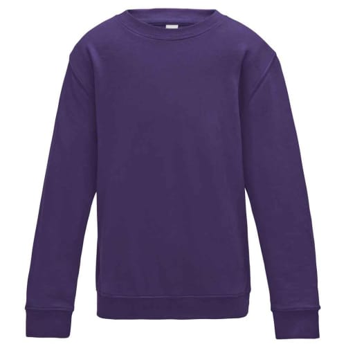 Custom printed AWDis Kids Sweatshirt in Purple from Total Merchandise