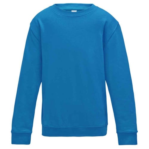 Personalisable AWDis Kids Sweatshirt in Sapphire Blue from Total Merchandise