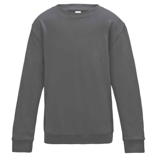 Logo printed AWDis Kids Sweatshirt in Storm Grey from Total Merchandise