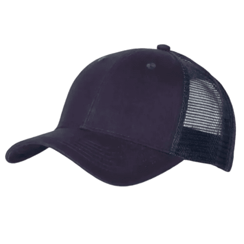 Custom 6 Panel Cotton Fronted Low Profile Trucker Cap With A Design From Total Merchandise