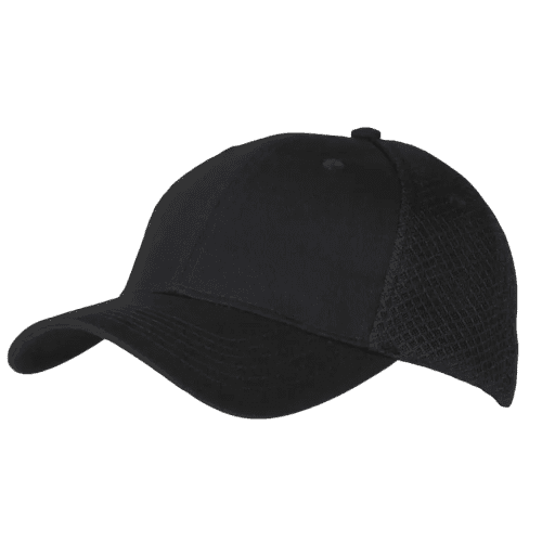 Promotional Sneaker Mesh 6 Panel Caps in Black With Velcro Adjuster from Total Merchandise