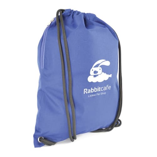 Promotional Dalton Drawstring Bag in Blue from Total Merchandise