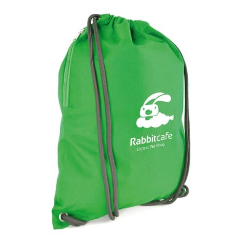 Personalisable Dalton Drawstring Bag in Green from Total Merchandise