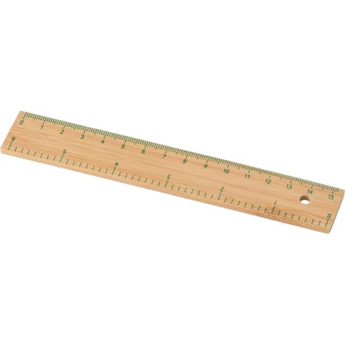 Custom Branded Bamboo Ruler With A Printed Design From Total Merchandise - Brown