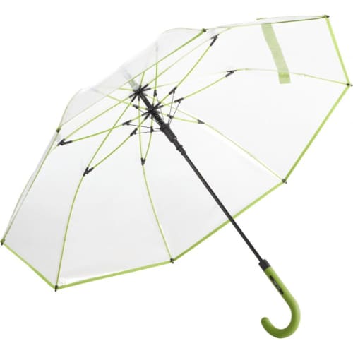 Custom printed Transparent Umbrella in Lime from Total Merchandise