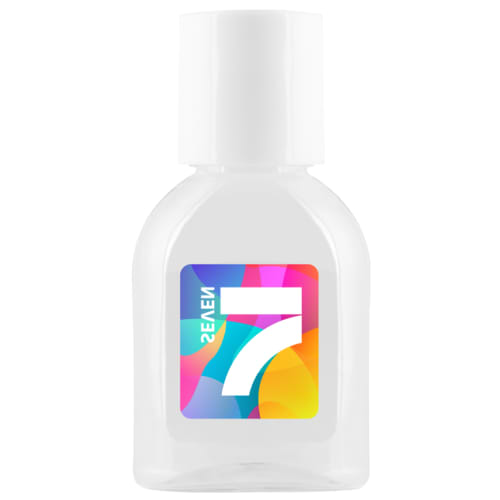 Custom Branded 30ml Press Cap Hand Sanitiser with a fully printed design from Total Merchandise