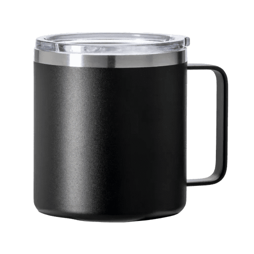 Personalisable Java Insulated Coffee Cup in Black from Total Merchandise