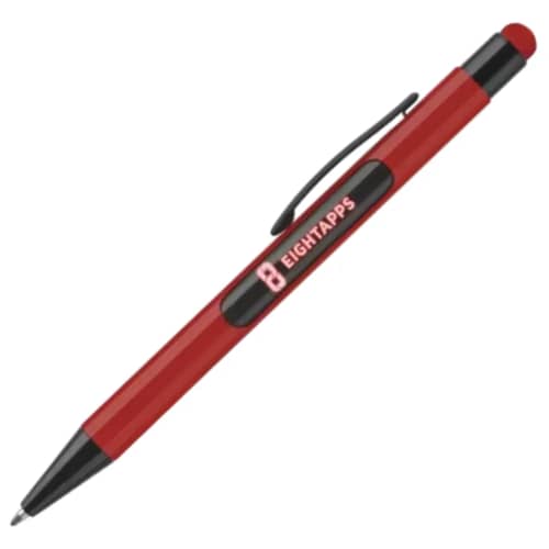 Custom printed Midas-i Glow Ballpen in Red from Total Merchandise