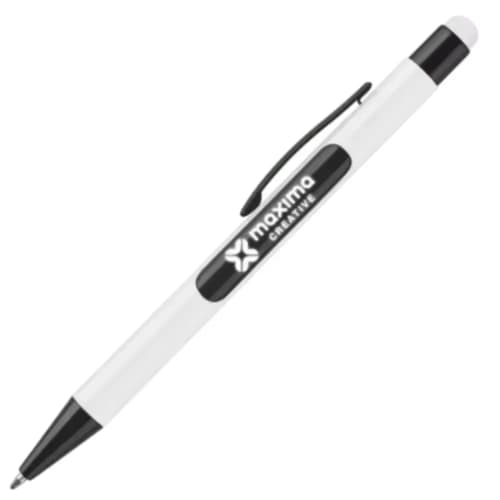 Personalisable Midas-i Glow Ballpen in White from Total Merchandise