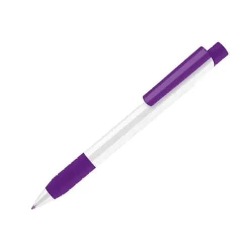 Customisable Oslo Extra Ballpen in White/Purple from Total Merchandise