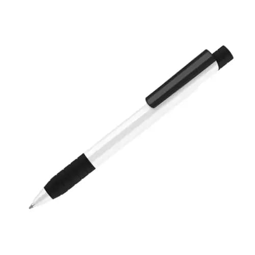 Custom printed Oslo Extra Ballpen in White/Black from Total Merchandise