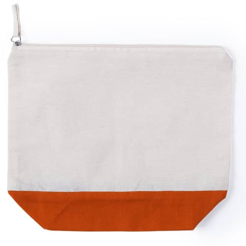 Personalisable Lendil Beauty Bag in Natural/Orange from Total Merchandise