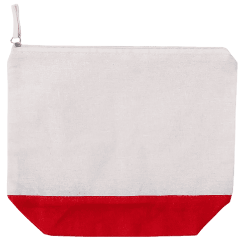 Custom printed Lendil Beauty Bag in Natural/Red from Total Merchandise