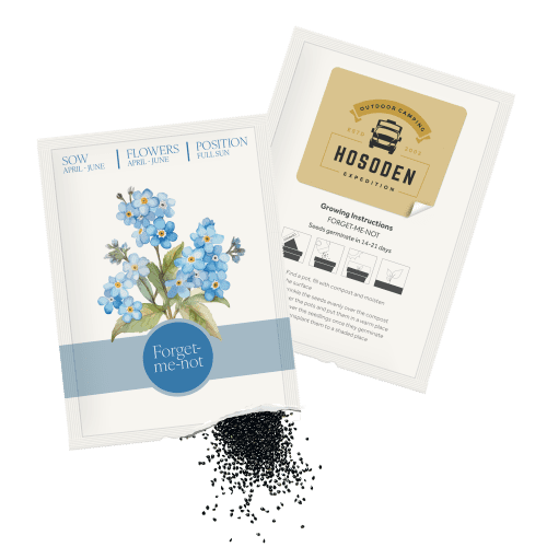 Promotional Essentials Seed Packets filled with Forget-me-not seeds from Total Merchandise