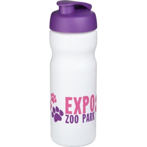 Custom branded 650ml Baseline Plus Sports Bottle with Flip Lid from Total Merchandise