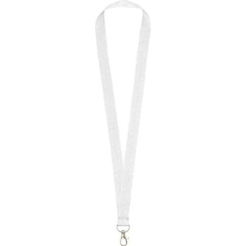 Custom branded Impey Basic Lanyard in White from Total Merchandise