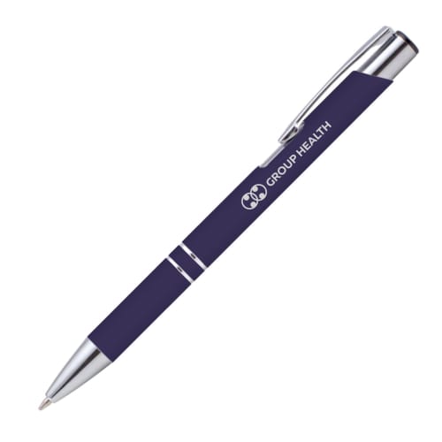 Custom Branded Crosby Metal Soft Touch Pen With A Design From Total Merchandise - Dark Purple