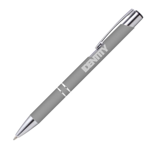 Branded Crosby Metal Soft Touch Pen With A Design From Total Merchandise - Light grey
