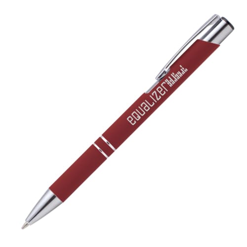 Promotional Crosby Metal Soft Touch Pen With A Design From Total Merchandise - Red