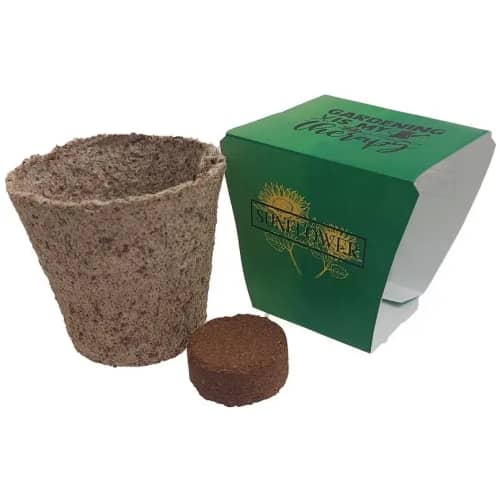 Custom Branded Coir Pots With A Printed Design From Total Merchandise