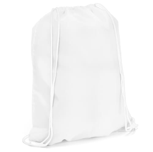 Promotional Express Full Colour Drawstring Bags in White from Total Merchandise