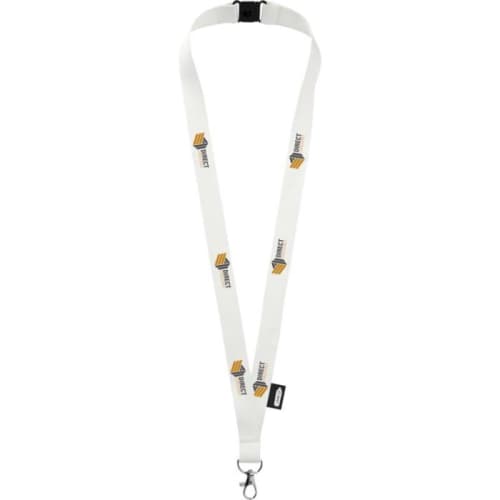 Promotional Tom Recycled PET lanyard with Breakaway Buckle With A Design From Total Merchandise