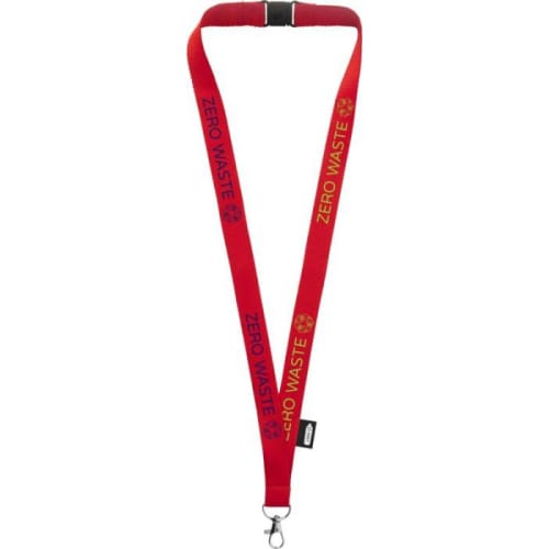 Logo Branded Tom Recycled PET lanyard with Breakaway Buckle With A Design From Total Merchandise