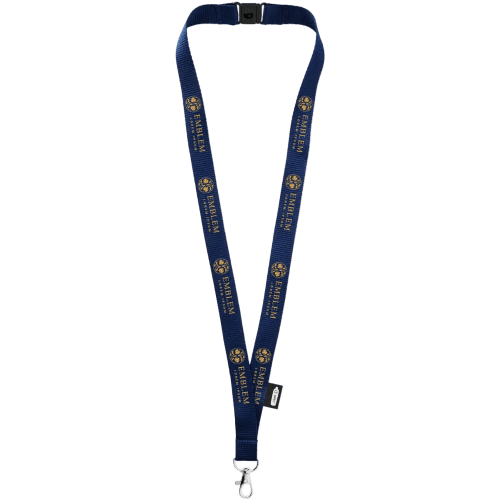 Custom Tom Recycled PET lanyard with Breakaway Buckle With A Design From Total Merchandise
