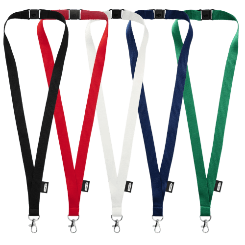 Promotional Tom Recycled PET lanyard with Breakaway Buckle With A Design From Total Merchandise