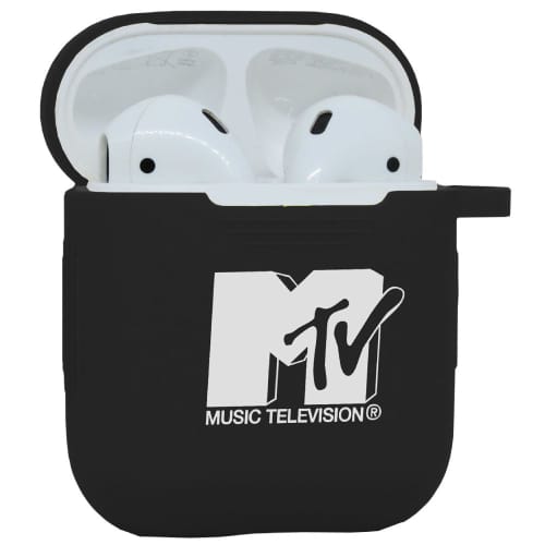 Custom branded Silicone Airpod Cases in Black from Total Merchandise