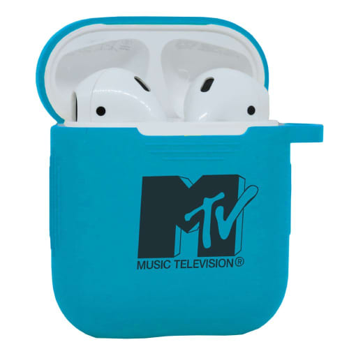 Customisable Silicone Airpod Cases in Light Blue from Total Merchandise