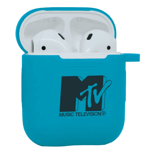 Customisable Silicone Airpod Cases in Light Blue from Total Merchandise