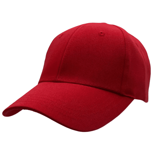 Recycled Polyester Caps in Red