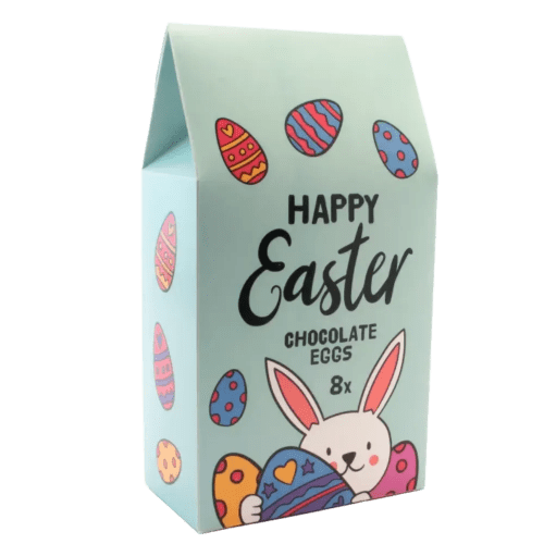 Promotional printed Hollow Chocolate Eggs - Eco Carton with an all-over print from Total Merchandise
