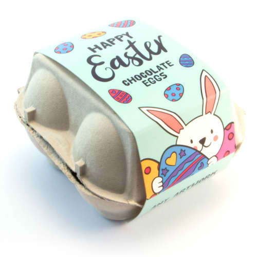 Branded Hollow Chocolate Eggs - Egg Box with a fully printed design from Total Merchandise