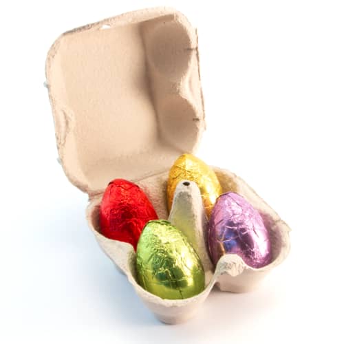 Open Hollow Chocolate Eggs - Egg Box with a fully printed design from Total Merchandise