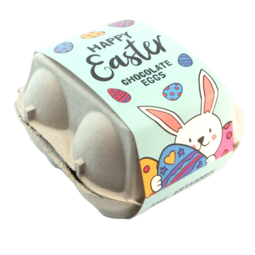 Branded Hollow Chocolate Eggs - Egg Box with a fully printed design from Total Merchandise