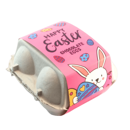 Promotional Hollow Chocolate Eggs - Egg Box with a fully printed design from Total Merchandise