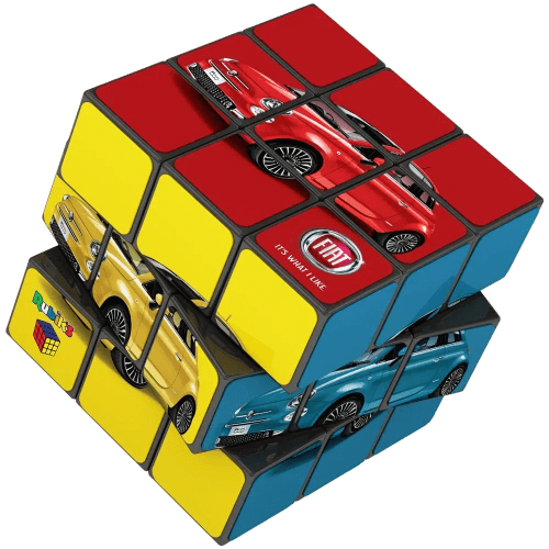 Logo printed Rubiks Cubes branded with your design to 6 sides from Total Merchandise