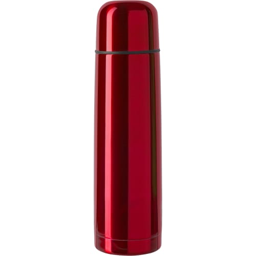 Personalisable Stainless Steel Double Walled Vacuum Flask in Red from Total Merchandise