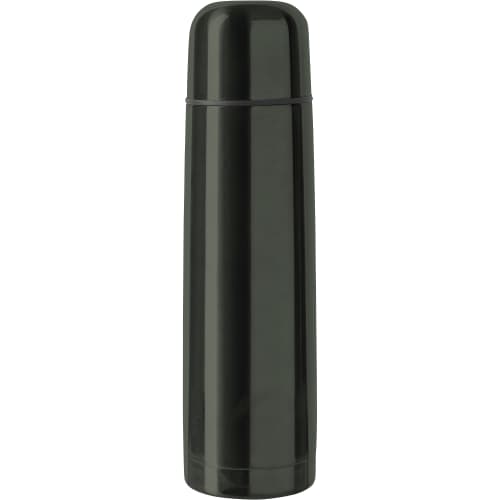 Customisable Stainless Steel Double Walled Vacuum Flask in Gunmetal from Total Merchandise